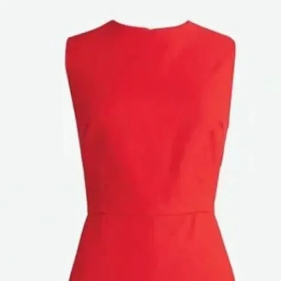 J. Crew High-neck sheath dress in stretch linen blend Red NWT 4P - Picture 2 of 12